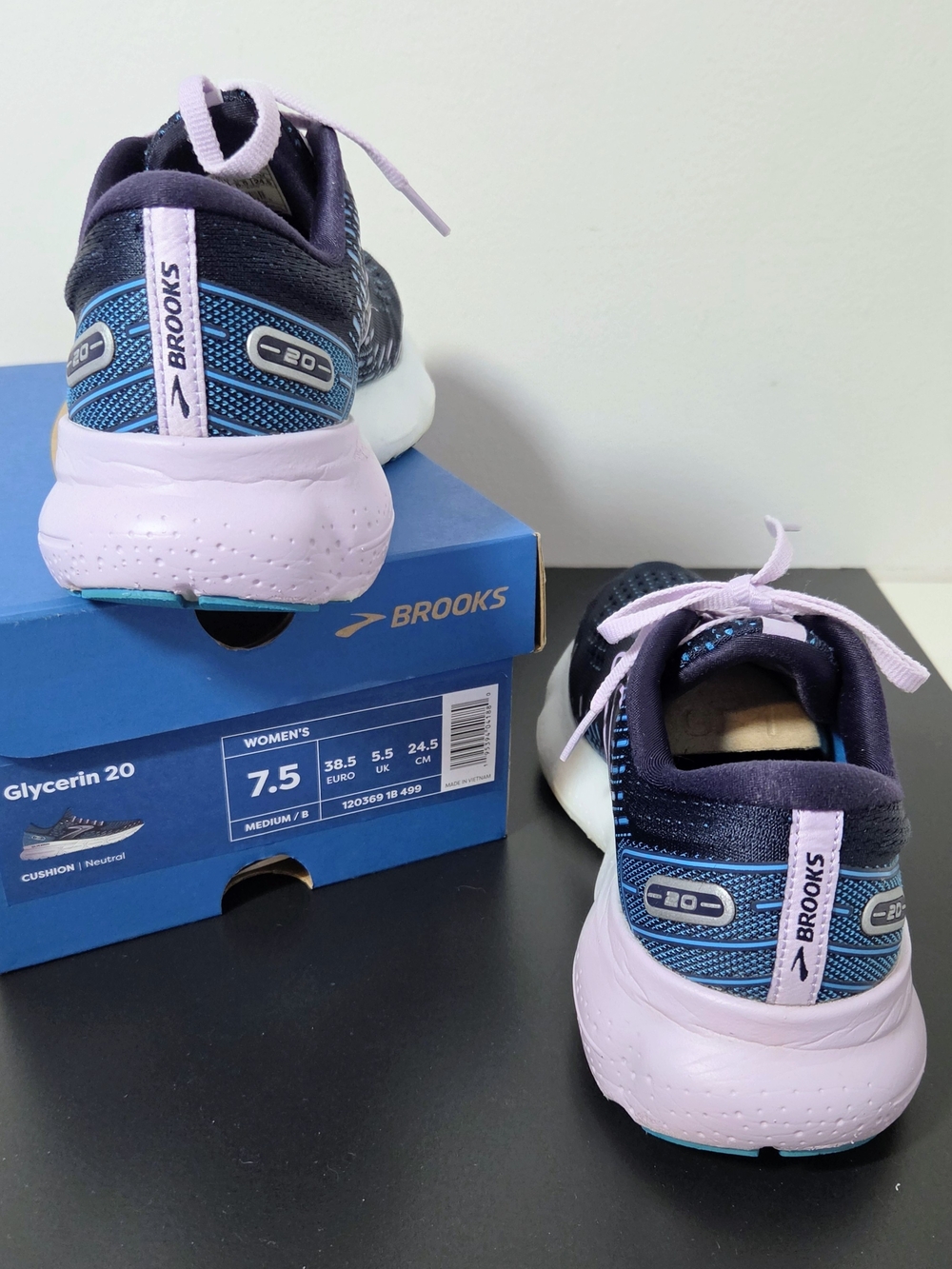 Brooks Women's Glycerin 20 Running Shoes - Peacoat Navy Blue - 7.5 - Picture 3 of 6